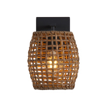 Golden 3000-1W NB-MAW - Wry Lighting Weavelight 1-light Wall Sconce in Natural Black
